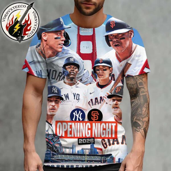 New York Yankees Vs San Francisco Giants Matchup Opening Night MLB On March 25 2026 All Over Print Shirt