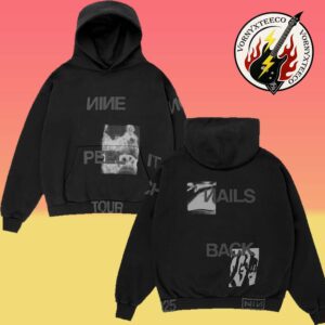 Nine Inch Nails Exclusive Tee Peel It Back Tour 2025 Tonal Hoodie T-Shirt