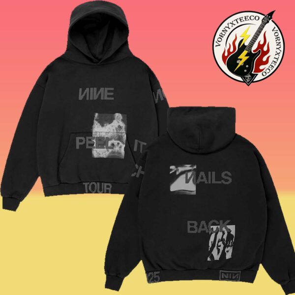 Nine Inch Nails Exclusive Tee Peel It Back Tour 2025 Tonal Hoodie T-Shirt