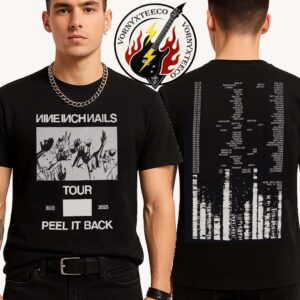 Nine Inch Nails Mechandise Inverted Crowd Tee Peel It Back Tour 2025 Two Sided Print Unisex T-Shirt