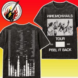 Nine Inch Nails Peel It Back Tour 2025 Inverted Crowd Collection Tee Two Sided Print Washed T-Shirt