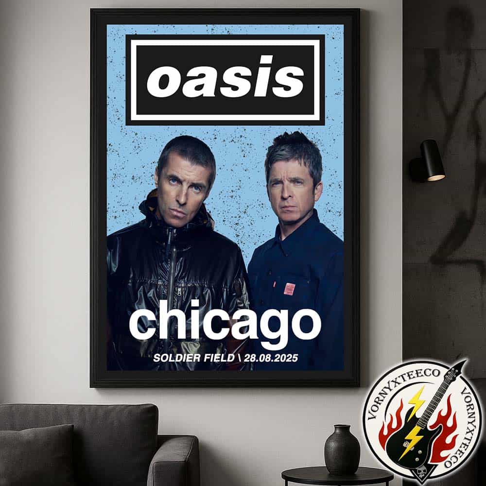 Oasis Chicago IL Live North America Tour 2025 Concert Poster At Soldier Field On August 28 Home Decor Poster Canvas Oasis Chicago IL Live North America Tour 2025 Concert Poster At Soldier Field On August 28 Home Decor Poster Canvas