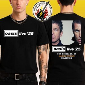 Oasis Live ’25 Australia Tour In Melbourne At Marvel Stadium On October 31 And November 1st And 4th Oasis Live World Tour 2025 Unisex T-Shirt
