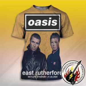 Oasis Live ’25 North America Tour In East Rutherford NJ Poster Show At Metlife Stadium On August 31 Oasis Live World Tour 2025 All Over Print Shirt
