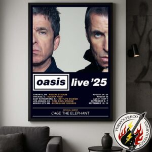 Oasis Live ’25 Reunion Tour Dates List For North America And Mexico Oasis Live World Tour 2025 Home Decor Poster Canvas