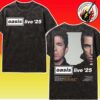 Oasis Live ’25 2025 World Tour Dates List Kicks Off In Cardiff UK On July 4th Black Washed T-Shirt