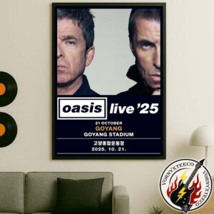 Oasis Live ’25 World Tour In Goyang South Korea Poster At Goyang Stadium On October 21 2025 Home Decor Poster Canvas