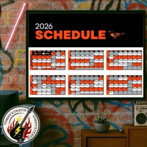 Official MLB Baltimore Orioles Schedule 2026 Regular Season Home Decor Poster Canvas