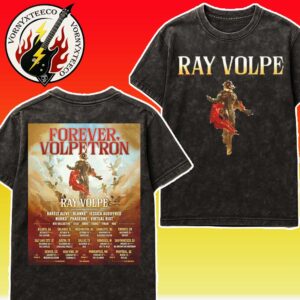 Ray Volpe Debut Album On October 17th For Forever Volpetron 2025 Cities List Start In Atlanta GA Two Sided Print Washed T-Shirt