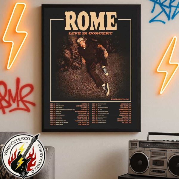 Rome Ramirez Live In Concert Tour 2025 Cities List Start In Destin FL On September 17 2025 Home Decor Poster Canvas