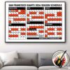 San Francisco Giants MLB 2026 Regular Season Schedule Home Decor Poster Canvas
