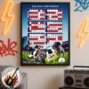 Seattle Mariners MLB 2026 Regular Season Schedule Home Decor Poster Canvas