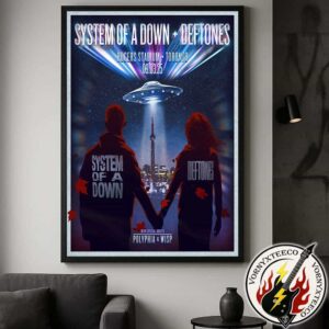System Of A Down With Deftones Toronto ON Poster Show At Rogers Stadium On September 3 2025 With Special Guests Polyphia And Wisp Poster Canvas