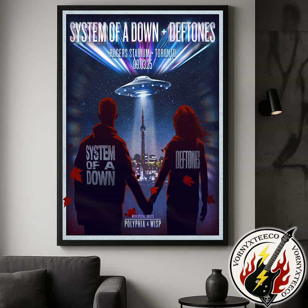 System Of A Down With Deftones Toronto ON Poster Show At Rogers Stadium On September 3 2025 With Special Guests Polyphia And Wisp Poster Canvas System Of A Down With Deftones Toronto ON Poster Show At Rogers Stadium On September 3 2025 With Special Guests Polyphia And Wisp Poster Canvas