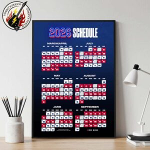 Texas Rangers MLB 2026 Regular Season Schedule Home Decor Poster Canvas