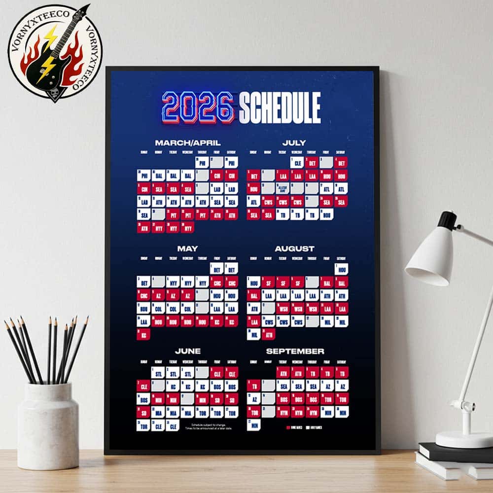Texas Rangers MLB 2026 Regular Season Schedule Home Decor Poster Canvas Texas Rangers MLB 2026 Regular Season Schedule Home Decor Poster Canvas