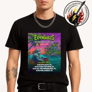 The Expendables Band 25 Year Anniversary Tour 2025 Florida Edition Music Poster On November 12th to 15th With Kyle Smith T-Shirt