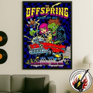The Offspring Music Poster On August 22nd 2025 At Dos Equis Pavilion In Dallas Texas Home Decor Poster Canvas