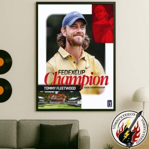 Tommy Fleetwood Fedexcup Champion Tour Championship 2025 Home Decor Poster Canvas