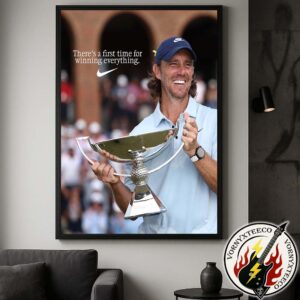 Tommy Fleetwood Theres A First For Winning Everything Nike x Tommy Fleetwood 2025 Fedexcup Champion Home Decor Poster Canvas