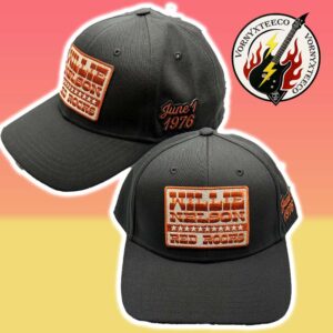 Wille Nelson Live On June 1st 1976 At The Red Rocks Hall Of Fame In Morrison CO Snap Back Cap Hat