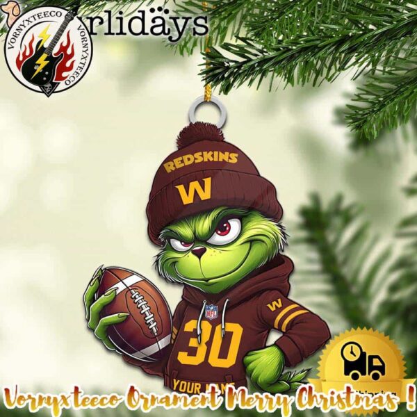 Washington Redskins NFL x Grinch Christmas 2025 Classic Tree Ornament